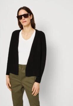 Marc O'Polo DENIM OPEN CARDIGAN WITH RAGLAN SLEEVE - Strickjacke - Black -Marc OPolo Geschaft ba96597a45434ea7973fadd663688c18