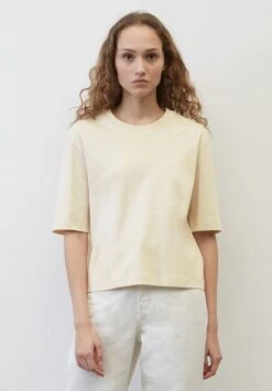 Marc O'Polo MIT 3/4-ÄRMEL AUS SOFTEM - T-Shirt Basic - Chalky Sand