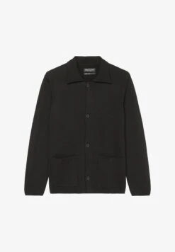 Marc O'Polo REGULAR MIT GERIPPTEM UMLEGEKRAGEN - Strickjacke - Black 13 Marc O'Polo REGULAR MIT GERIPPTEM UMLEGEKRAGEN - Strickjacke - Black -Marc OPolo Geschaft bf042cf704c348528787b55ec91fddd8