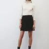 Marc O'Polo SKIRT EASY SHAPE WITH CUTLINE PLEAT DETAIL, SHORT LENGTH - A-Linien-Rock - Black -Marc OPolo Geschaft c16e9fcc2f4b4664a33089fd426c0e7b
