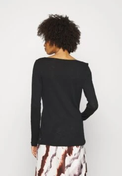 Marc O'Polo LONG SLEEVE BOAT NECK - Langarmshirt - Black -Marc OPolo Geschaft c38f79c64519404bb257f81e9305a3d5