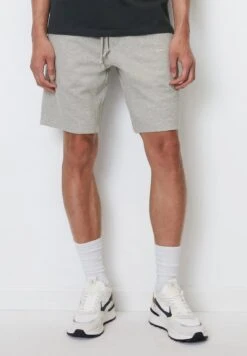 Marc O'Polo MODERN SLUB FLATLOCK DETAILS EMBROIDERY - Jogginghose - Silver Gray Melange