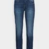 Marc O'Polo TROUSER MID WAIST BOYFRIEND FIT CROPPED LENGTH - Jeans Slim Fit - Cashmere Dark Blue Wash -Marc OPolo Geschaft c61bded6c4d648cba9a5cf34764ad001 1