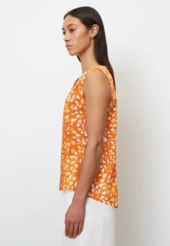 Marc O'Polo ÄRMELLOSE V NECK AUS CRISPY - Top - Orange -Marc OPolo Geschaft c69cdaf6ba924bc49f29382f9f4f0439