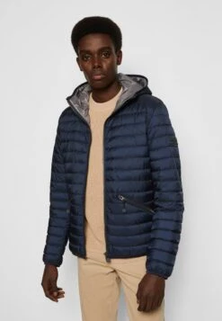 Marc O'Polo JACKET REGULAR FIT HOOD VISLON ZIPPER - Übergangsjacke - Total Eclipse