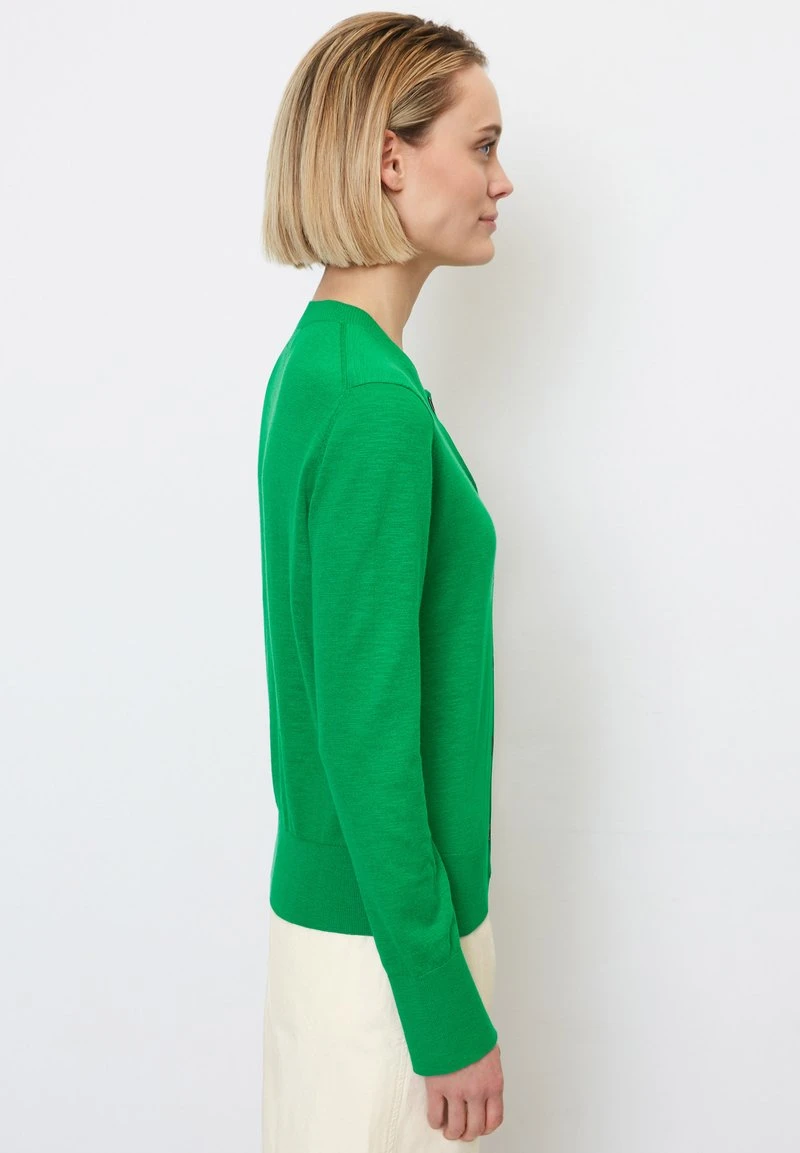 Marc O'Polo REGULAR AUS SLUB - Strickjacke - Vivid Green 7 Marc O'Polo REGULAR AUS SLUB - Strickjacke - Vivid Green – Bild 5