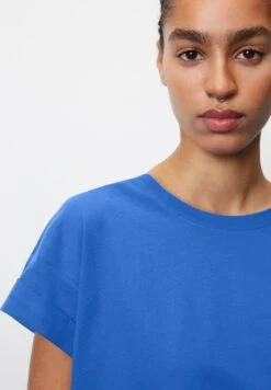 Marc O'Polo DENIM MIT TURN-UP-SLEEVES AUS BASIC - T-Shirt Basic - Mediterranean Blue -Marc OPolo Geschaft c9e148baa8284332b9763f18cfb7a736