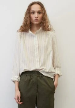 Marc O'Polo STREIFEN REGULAR AUS SOFTEM ORGANIC - Hemdbluse - Off White