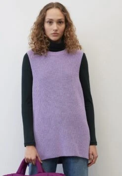 Marc O'Polo ÄRMELLOSER AUS HEAVY WEIGHT - Strickpullover - Sunbleached Purple
