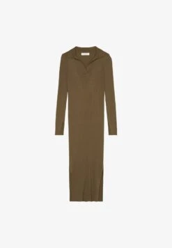 Marc O'Polo LONGSLEEVE POLO COLLAR - Etuikleid - Earthy Brown -Marc OPolo Geschaft cd4cbd20c66e4144afe0ab31316c7c98