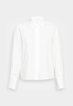 Marc O'Polo LONG SLEEVE KENT COLLAR CROPPED HIDDEN PLACKET - Hemdbluse - White -Marc OPolo Geschaft d144756a46b54d6698c78da2820aee14