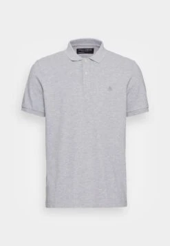 Marc O'Polo SHORT SLEEVE BUTTON PLACKET SLITS EMBROIDE - Poloshirt - Iron Grey Melange -Marc OPolo Geschaft d364f383c4dd4d26b9710aae46365eaf