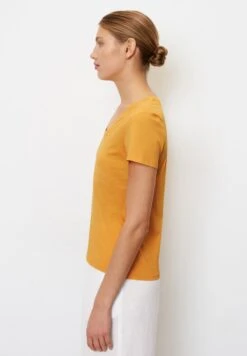 Marc O'Polo SHORT SLEEVE ROUND NECK - T-Shirt Basic - Faded Marigold -Marc OPolo Geschaft d58e035f69a4402e82cf7d5f1f00e3e4