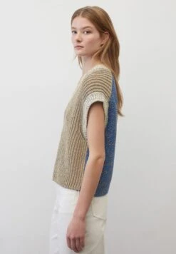 Marc O'Polo PULLUNDER CROPPED MIT LÄSSIGEM STRUKTUR- UN - T-Shirt Print - Multi Vibrant Blue -Marc OPolo Geschaft d5f4f282a9824e6ea80d633c8b4d388b