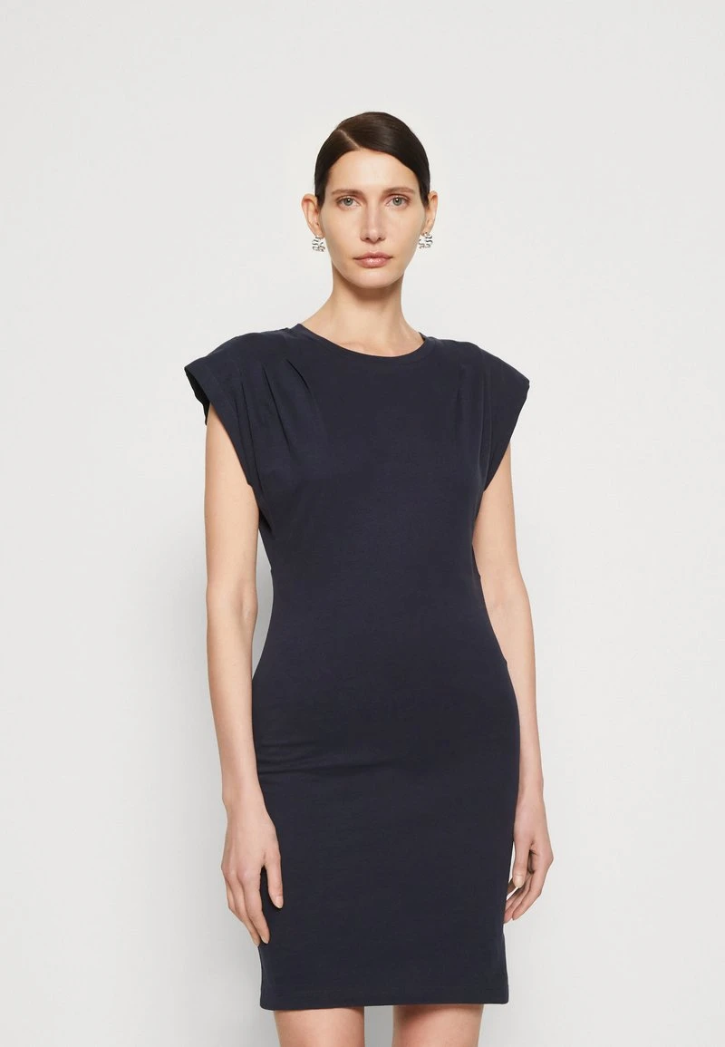 Marc O'Polo DRESS SHORT SLEEVE ROUND NECK SOLID - Etuikleid - Deep Blue Sea 3 Marc O'Polo DRESS SHORT SLEEVE ROUND NECK SOLID - Etuikleid - Deep Blue Sea