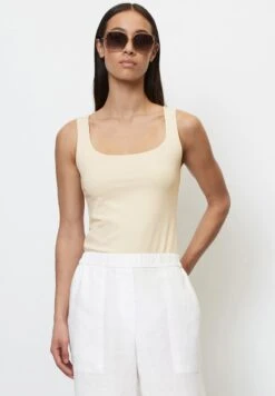 Marc O'Polo SHAPED AUS STRETCHIGEM - Top - Soft Taupe