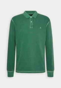 Marc O'Polo LONG SLEEVE FLATLOCK DETAILS - Poloshirt - Kale -Marc OPolo Geschaft d966f42cd5134f789015c361a1d9d8af