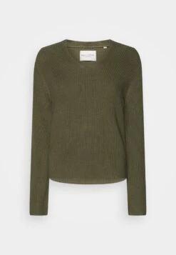 Marc O'Polo LONGSLEEVE V NECK - Strickpullover - Wild Olive