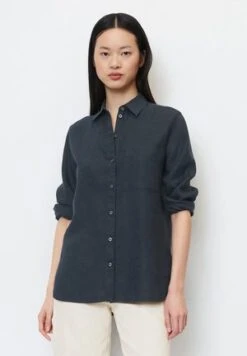 Marc O'Polo BOYFRIEND OVERSIZE AUS PAPER-TOUCH - Hemdbluse - Deep Blue Sea -Marc OPolo Geschaft dcb2094ccdb34654929b051fa48d3897