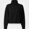 Marc O'Polo LONGSLEEVE STAND UP COLLAR - Strickpullover - Black