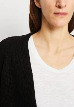 Marc O'Polo DENIM OPEN CARDIGAN WITH RAGLAN SLEEVE - Strickjacke - Black -Marc OPolo Geschaft df9231b99438400b9c00ef93240289c1