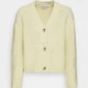 Marc O'Polo CARDIGAN LONGSLEEVE V NECK - Strickjacke - Pale Lemon
