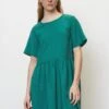 Marc O'Polo DENIM KURZES MIT GERAFFTER TAILLE AUS FLIESSEND - Freizeitkleid - Blue -Marc OPolo Geschaft e4ef99c90cb84ee68837c07a274b66bf