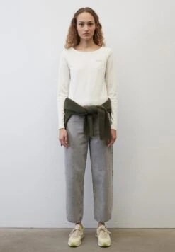 Marc O'Polo LONG SLEEVE ROUND NECK SOLID - Langarmshirt - White Cotton -Marc OPolo Geschaft e5361218941c474589604bd8e46ae00f