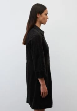 Marc O'Polo DRESS FITTED SHIRT STYLE BUTTON PLACKET SHORT LENGTH - Blusenkleid - Black -Marc OPolo Geschaft e567cd061c6842c9a6db7725ae62f558