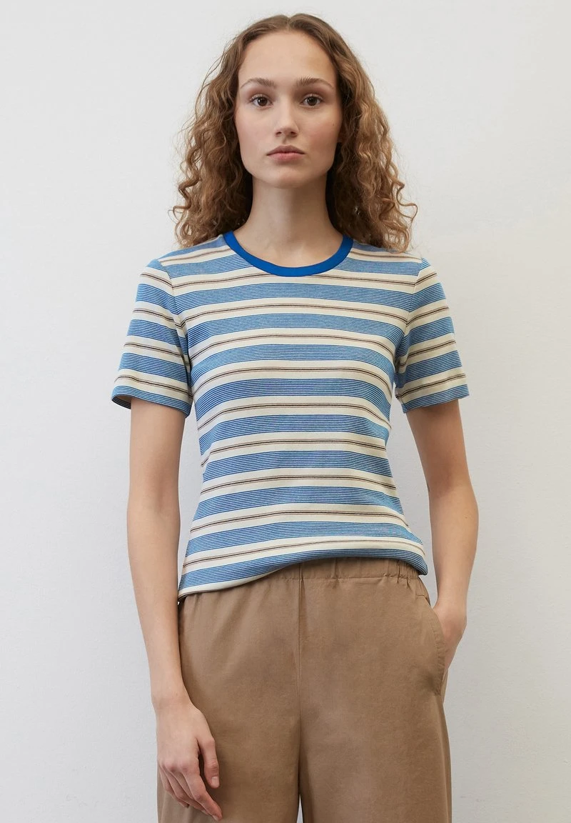 Marc O'Polo RINGEL SLIM - T-Shirt Print - Multi Chalky Sand 3 Marc O'Polo RINGEL SLIM - T-Shirt Print - Multi Chalky Sand