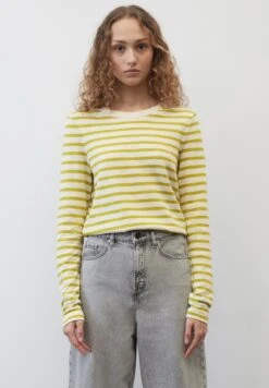 Marc O'Polo GESTREIFTES HEAVY- REGULAR AUS - Langarmshirt - Multi Lime Green