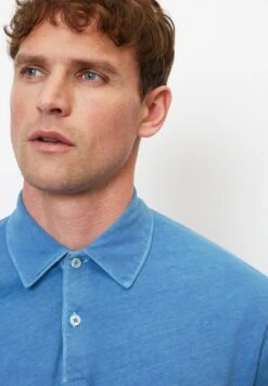 Marc O'Polo SHORT SLEEVE LOGO ARTWORK AT CHEST STRAIGHT - Poloshirt - Azur Blue -Marc OPolo Geschaft f13cda07f5c54eb996854570705d64a2