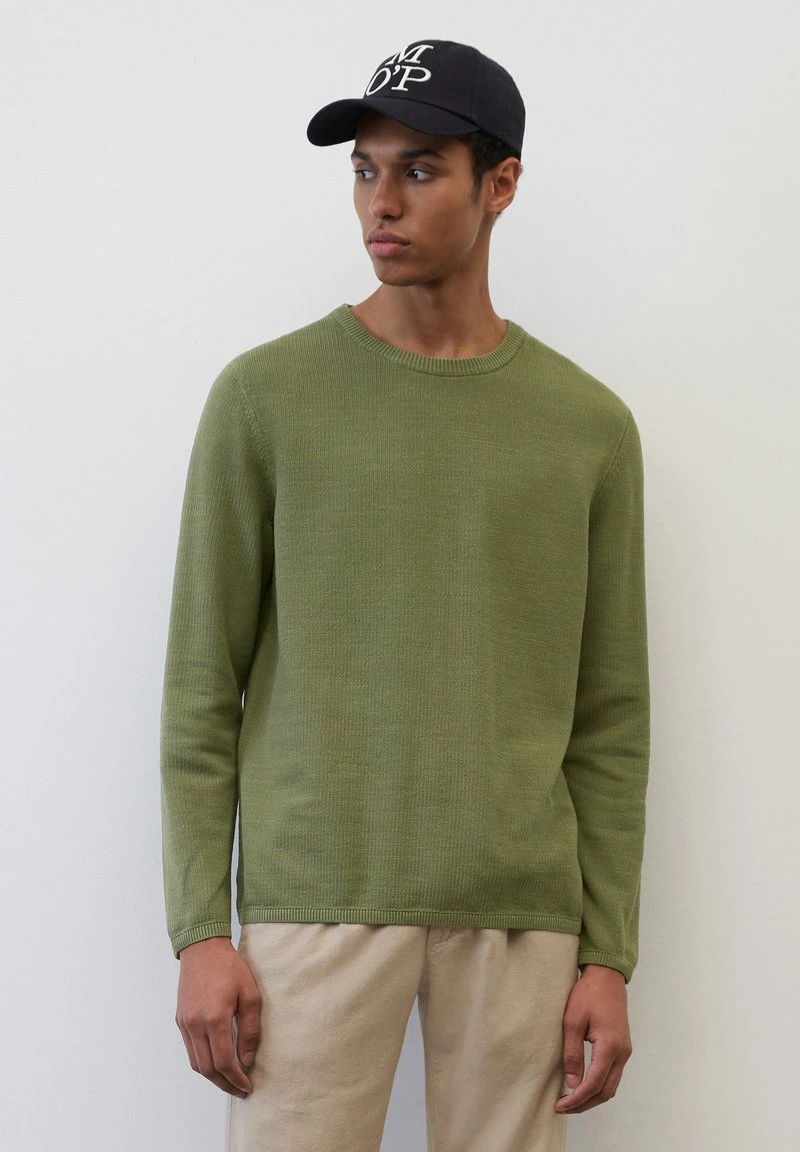 Marc O'Polo RUNDHALS REGULAR - Strickpullover - Olive 3 Marc O'Polo RUNDHALS REGULAR - Strickpullover - Olive