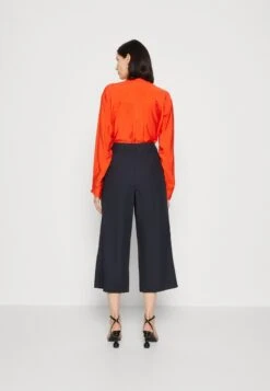 Marc O'Polo WIDE LEG HIGH RISE - Stoffhose - Deep Blue Sea -Marc OPolo Geschaft f444189c5d2345409ae7b9e67097fa6f