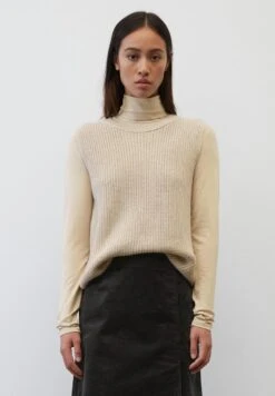 Marc O'Polo PULLUNDER SLEEVELES ROUND NECK - Strickpullover - Frosty Sand Melange