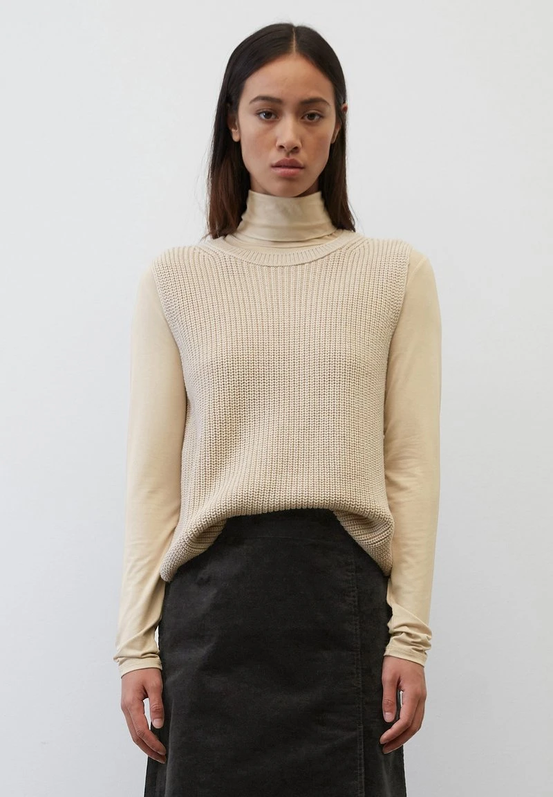 Marc O'Polo PULLUNDER SLEEVELES ROUND NECK - Strickpullover - Frosty Sand Melange 3 Marc O'Polo PULLUNDER SLEEVELES ROUND NECK - Strickpullover - Frosty Sand Melange