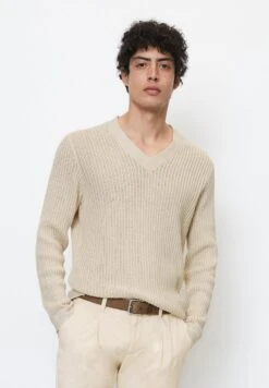 Marc O'Polo V-NECK LANGARM REGULAR - Strickpullover - Oyster Gray