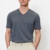 Marc O'Polo V-NECK- REGULAR AUS REINER BIO - T-Shirt Basic - Dark Navy -Marc OPolo Geschaft f870af1c940249ee962932b35645e8d1