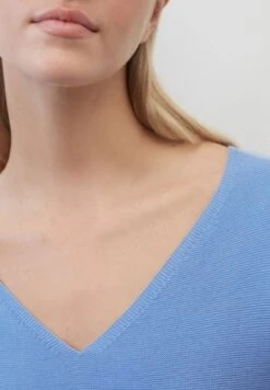 Marc O'Polo DENIM MIT V-AUSSCHNITT - Strickpullover - Soft Sky Blue -Marc OPolo Geschaft f87ddcfc4f164ec083f85c380f4f74d5