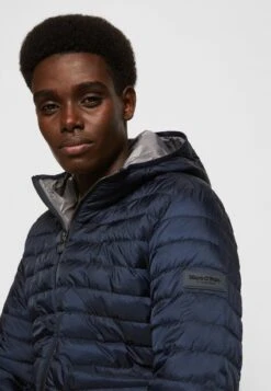 Marc O'Polo JACKET REGULAR FIT HOOD VISLON ZIPPER - Übergangsjacke - Total Eclipse -Marc OPolo Geschaft fadf276e41834e45846cd6062a60615c