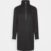 Marc O'Polo ZIP-UP NECKLINE STRAIGHT FIT LONG SLEEVE - Freizeitkleid - Black -Marc OPolo Geschaft fd8cd504da964423b19eeb2e6f061e27